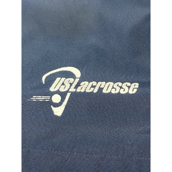 Champion USA Lacrosse Team Issued Jacket Adult XL Navy Blue Packable Hood Rare - Picture 8 of 16